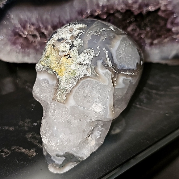 Other - Moss Agate Skull